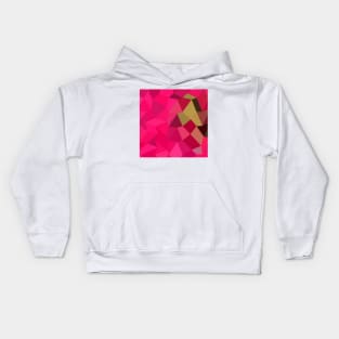 American Rose Abstract Low Polygon Background Kids Hoodie